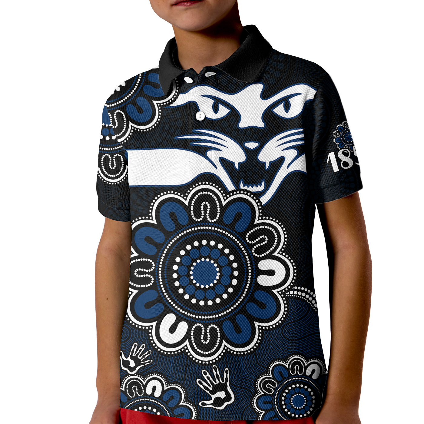 (Custom Personalised) AFL Geelong Cats 1859 Aboriginal Kid Polo Shirt - Vibe Hoodie Shop