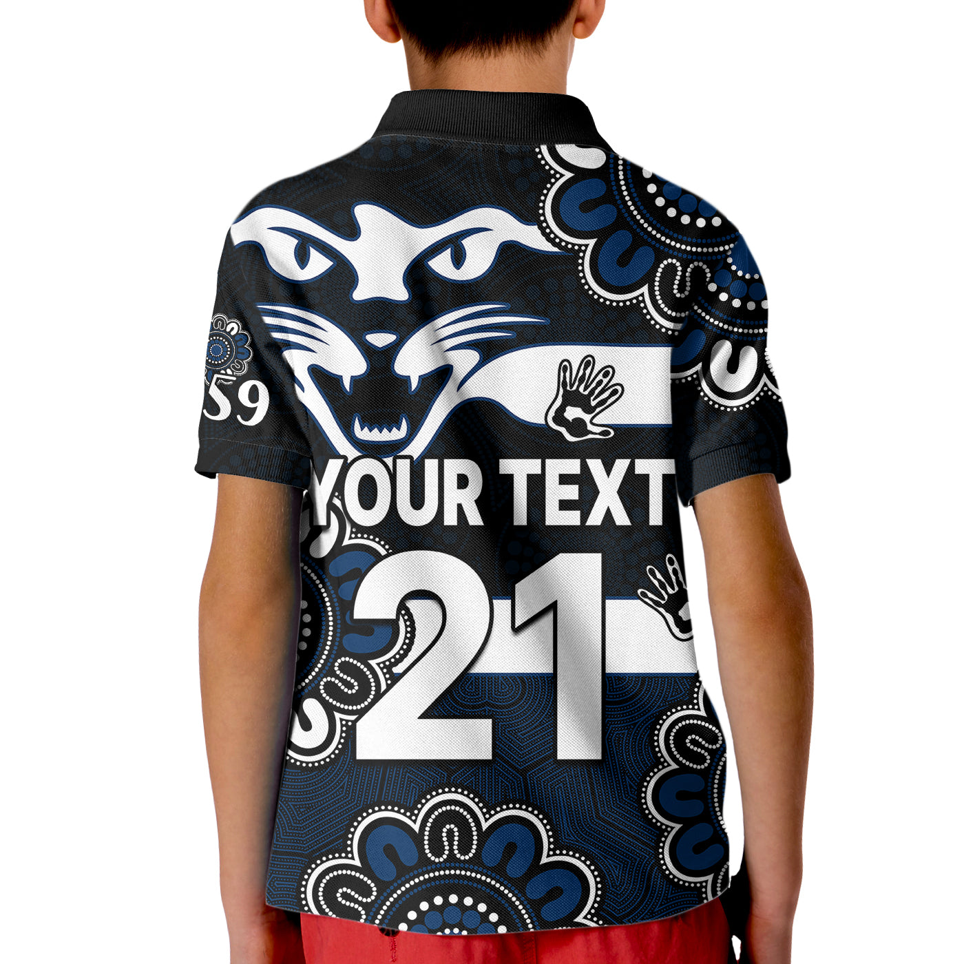 (Custom Personalised) AFL Geelong Cats 1859 Aboriginal Kid Polo Shirt - Vibe Hoodie Shop