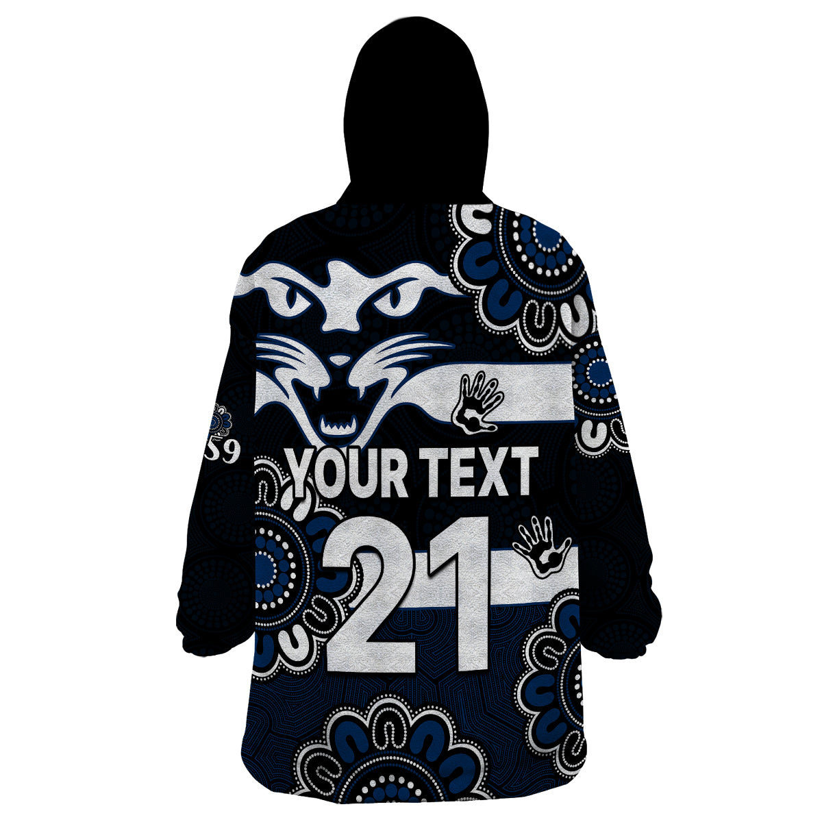 (Custom Personalised) AFL Geelong Cats 1859 Aboriginal Wearable Blanket Hoodie - Vibe Hoodie Shop