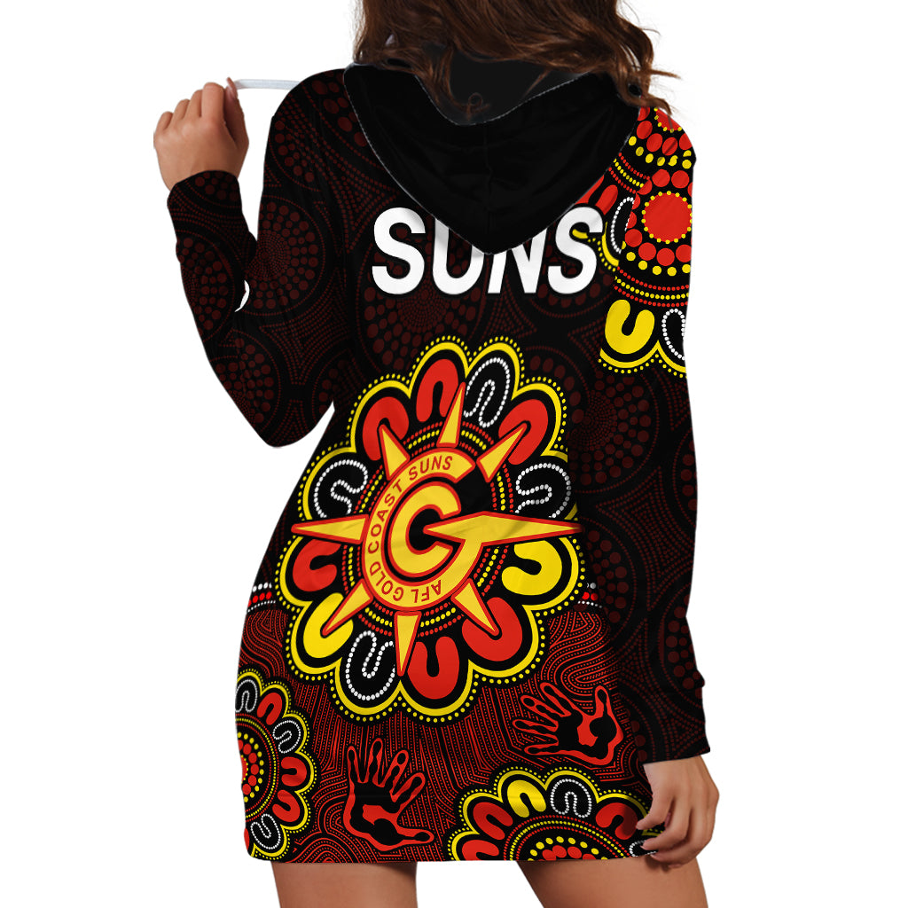 AFL Gold Coast Suns 2009 Aboriginal Red Style Hoodie Dress - Vibe Hoodie Shop