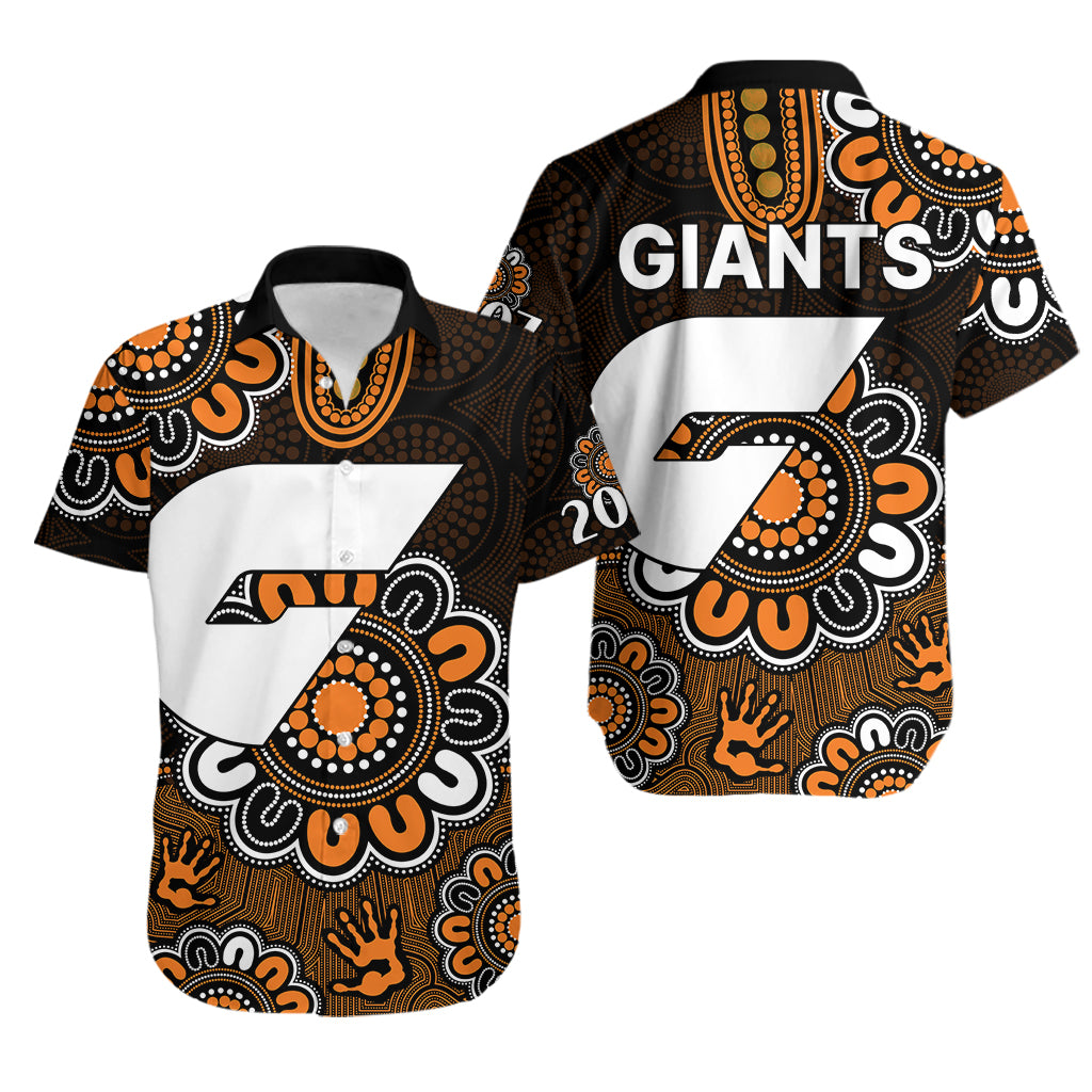 AFL GWS Giants 2012 Aboriginal Hawaiian Shirt - Vibe Hoodie Shop
