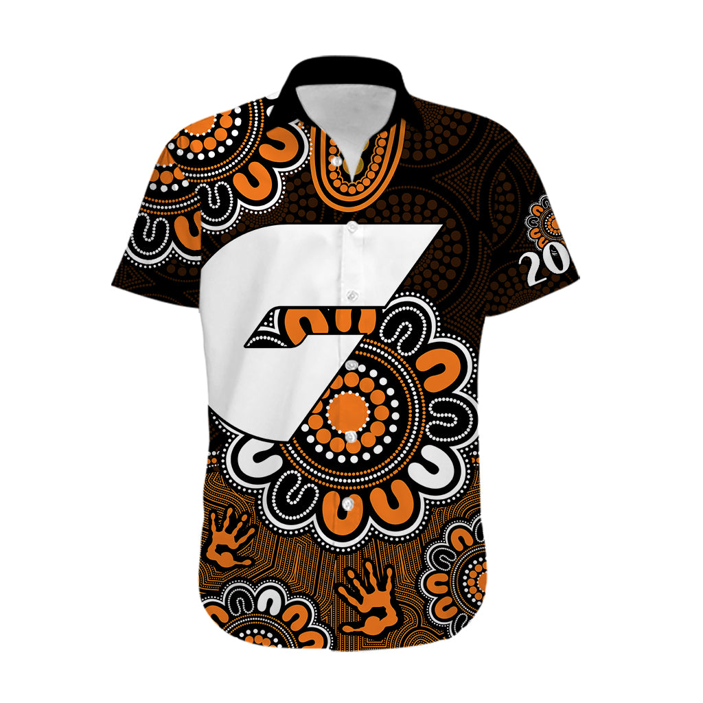 AFL GWS Giants 2012 Aboriginal Hawaiian Shirt - Vibe Hoodie Shop