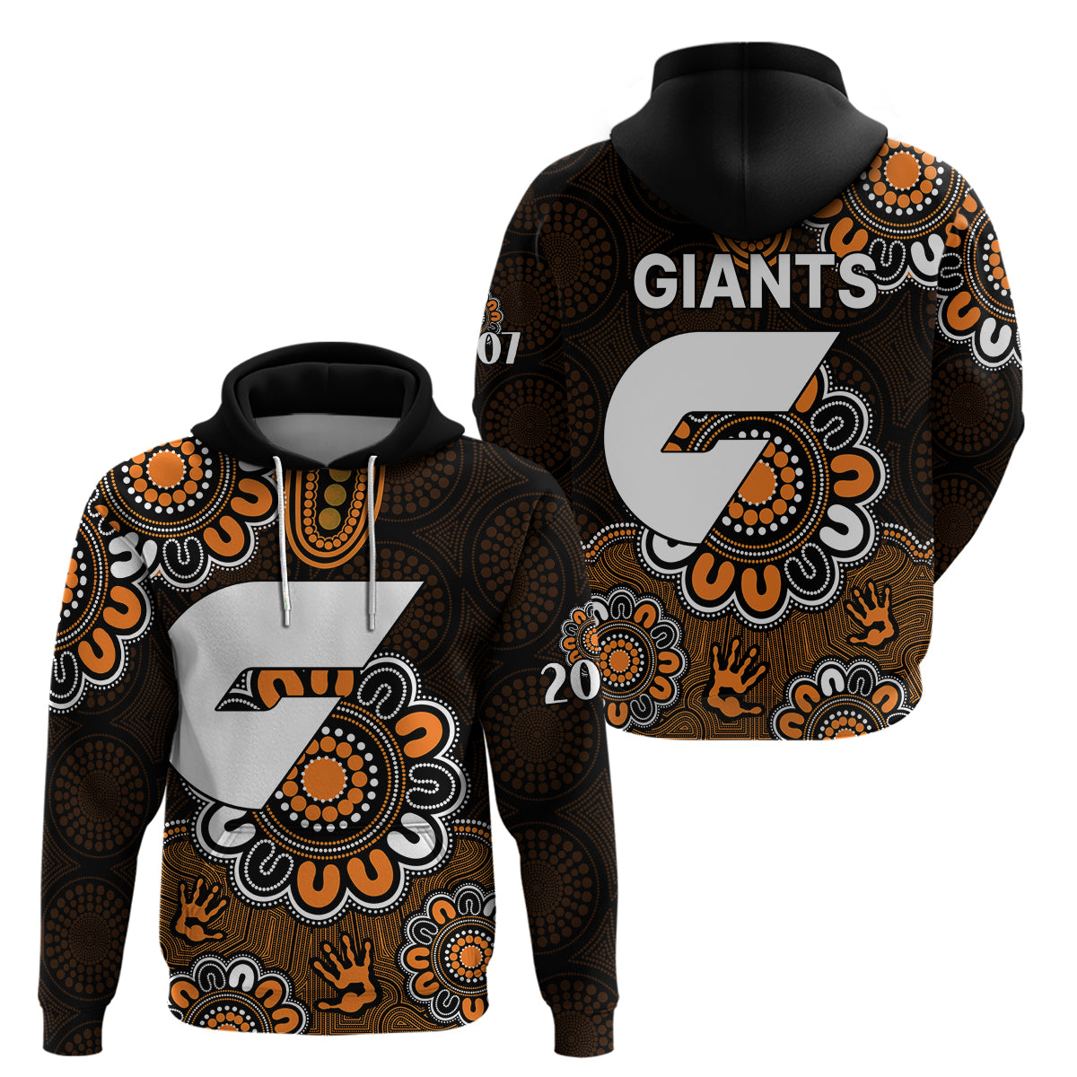 AFL GWS Giants 2012 Aboriginal Hoodie LT9 - Vibe Hoodie Shop