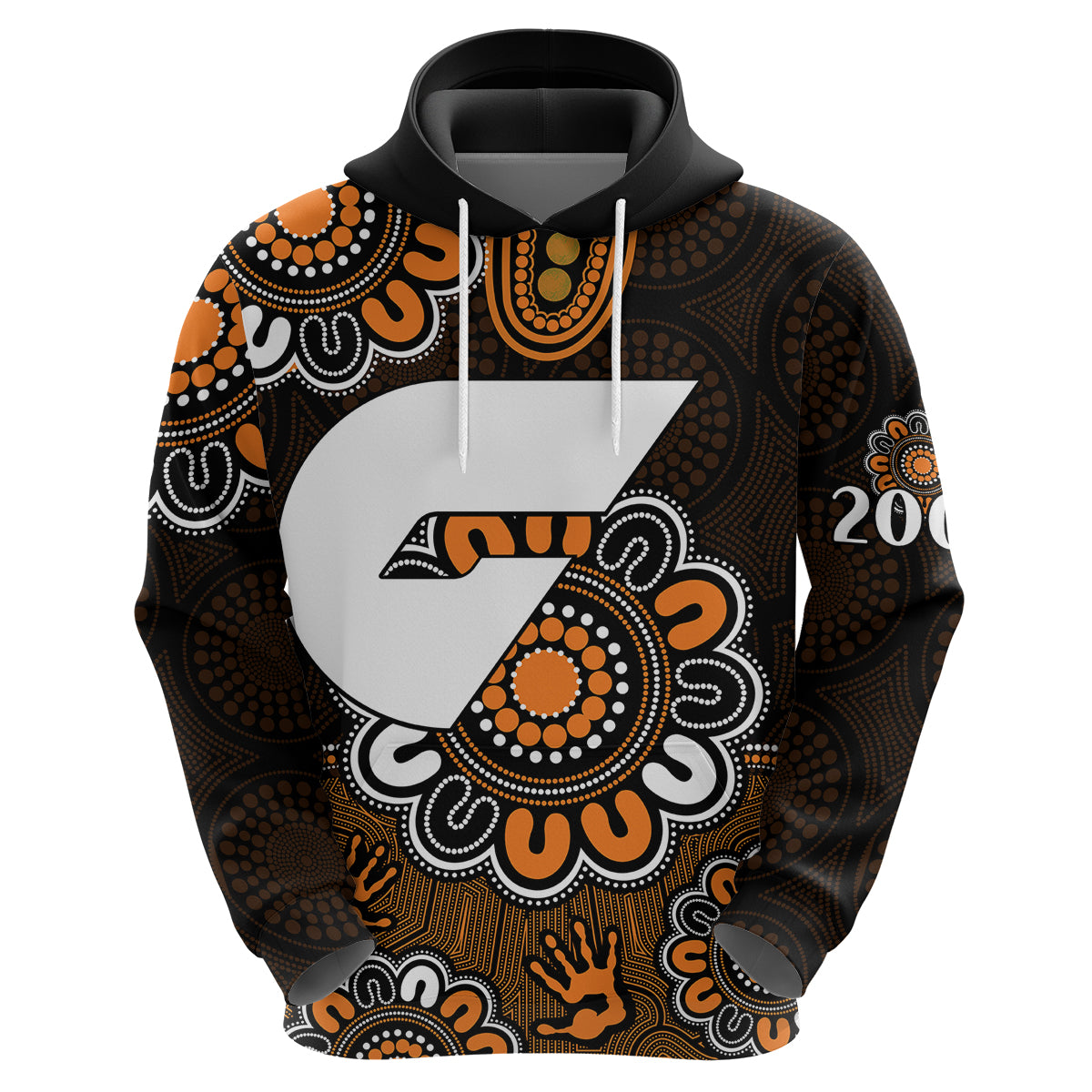 (Custom Personalised) AFL GWS Giants 2012 Aboriginal Hoodie LT9 - Vibe Hoodie Shop