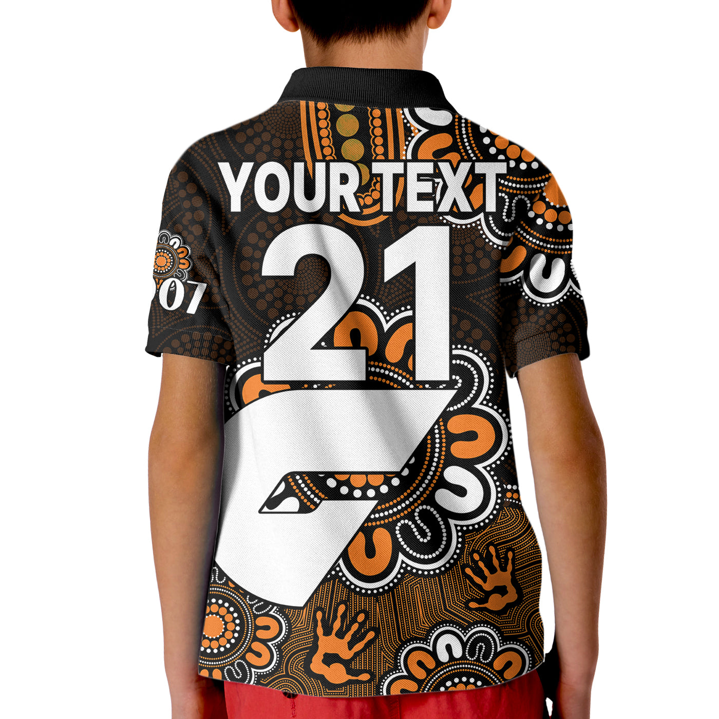 (Custom Personalised) AFL GWS Giants 2012 Aboriginal Kid Polo Shirt - Vibe Hoodie Shop