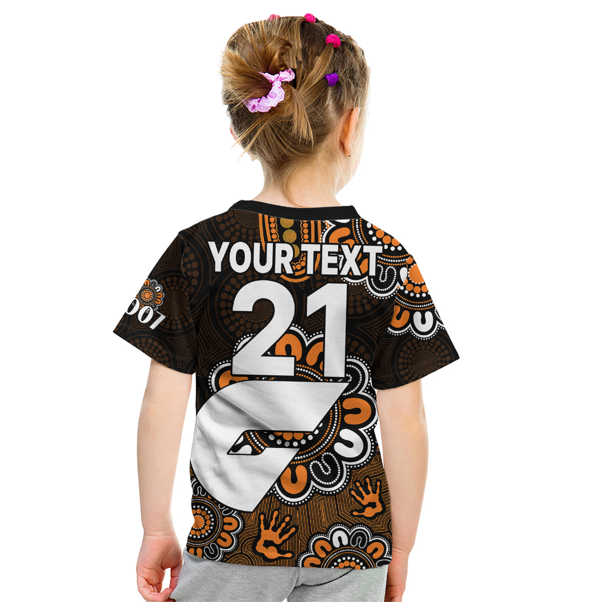 (Custom Personalised) AFL GWS Giants 2012 Aboriginal Kid T Shirt - Vibe Hoodie Shop