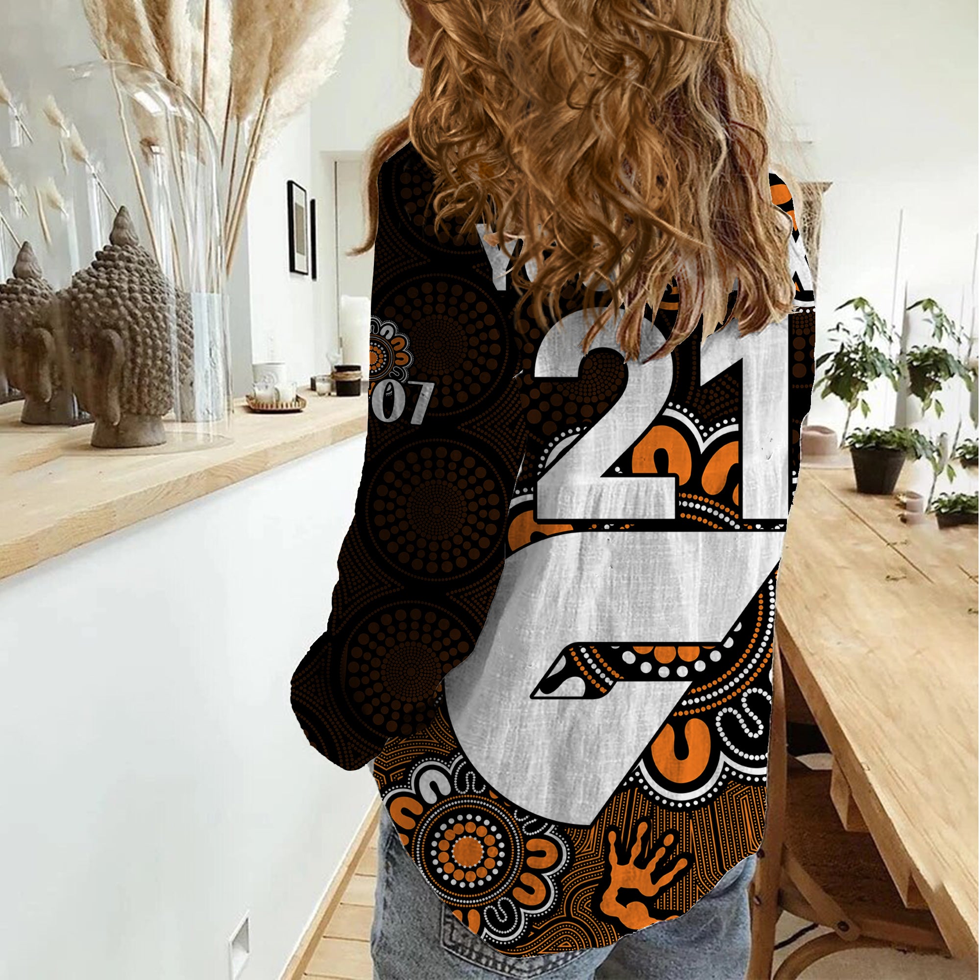 (Custom Personalised) AFL GWS Giants 2012 Aboriginal Women Casual Shirt - Vibe Hoodie Shop
