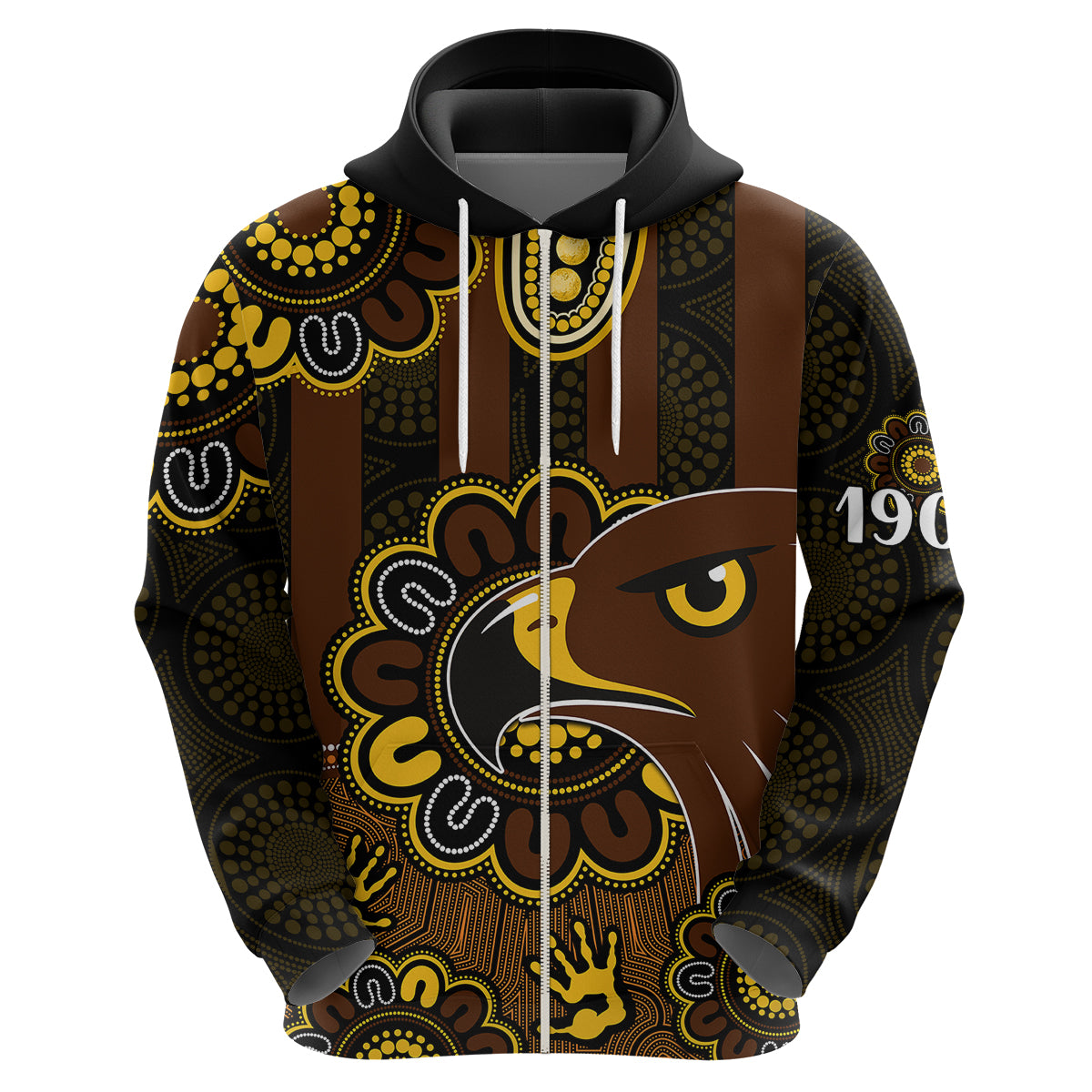 AFL Hawthorn Hawks 1902 Aboriginal Hoodie LT9 - Vibe Hoodie Shop