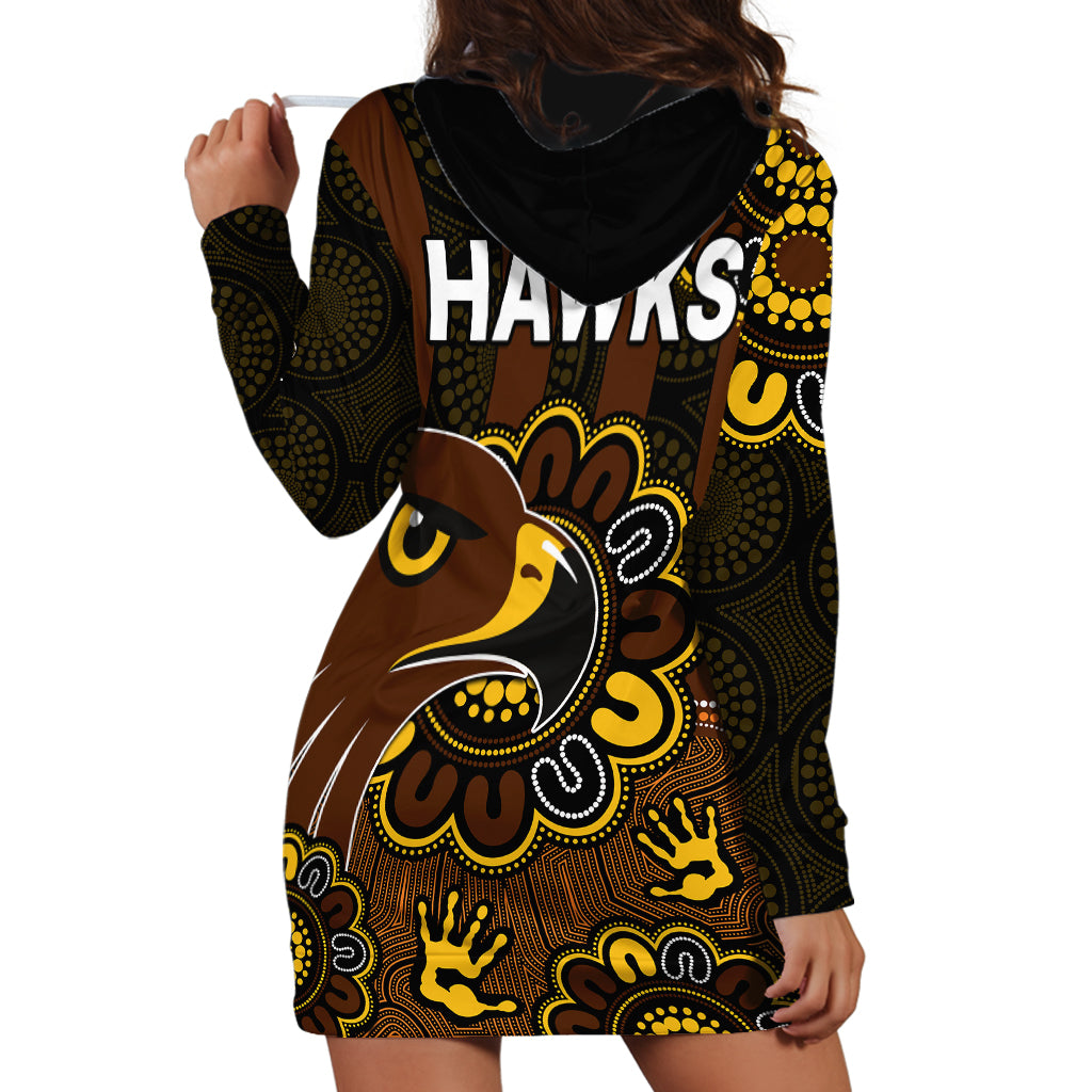 AFL Hawthorn Hawks 1902 Aboriginal Hoodie Dress - Vibe Hoodie Shop