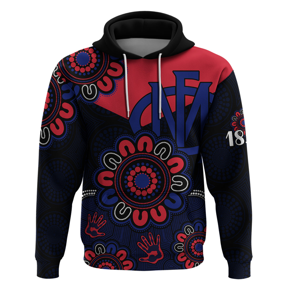AFL Melbourne Demons 1858 Aboriginal Hoodie LT9 - Vibe Hoodie Shop