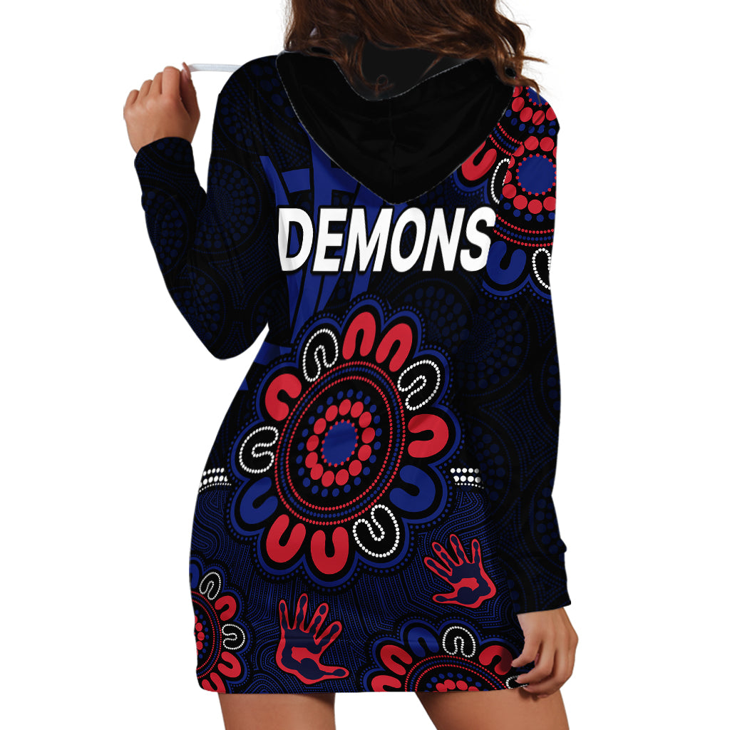 AFL Melbourne Demons 1858 Aboriginal Hoodie Dress - Vibe Hoodie Shop