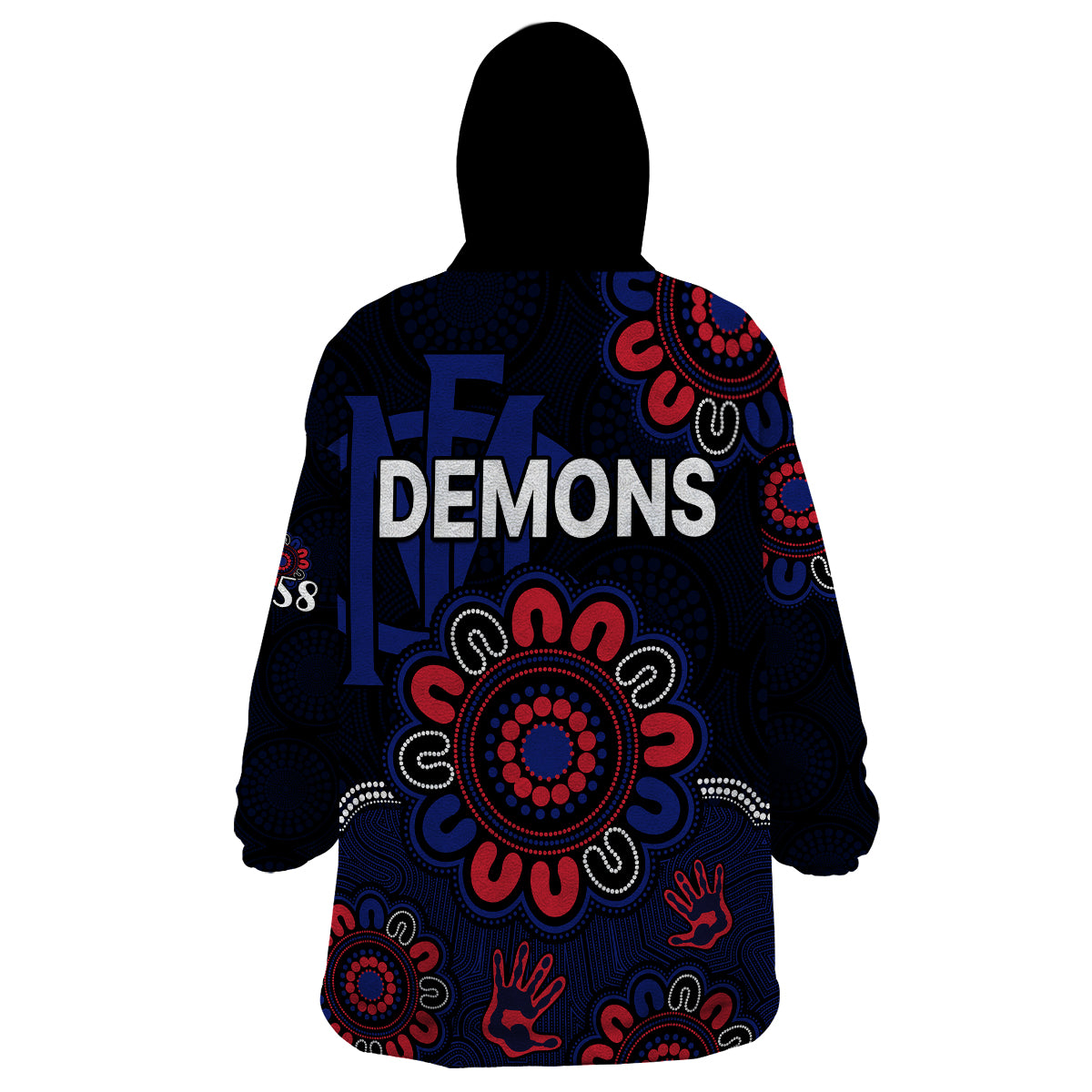 AFL Melbourne Demons 1858 Aboriginal Wearable Blanket Hoodie - Vibe Hoodie Shop