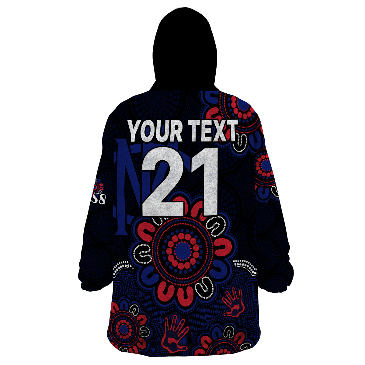(Custom Personalised) AFL Melbourne Demons 1858 Aboriginal Wearable Blanket Hoodie - Vibe Hoodie Shop