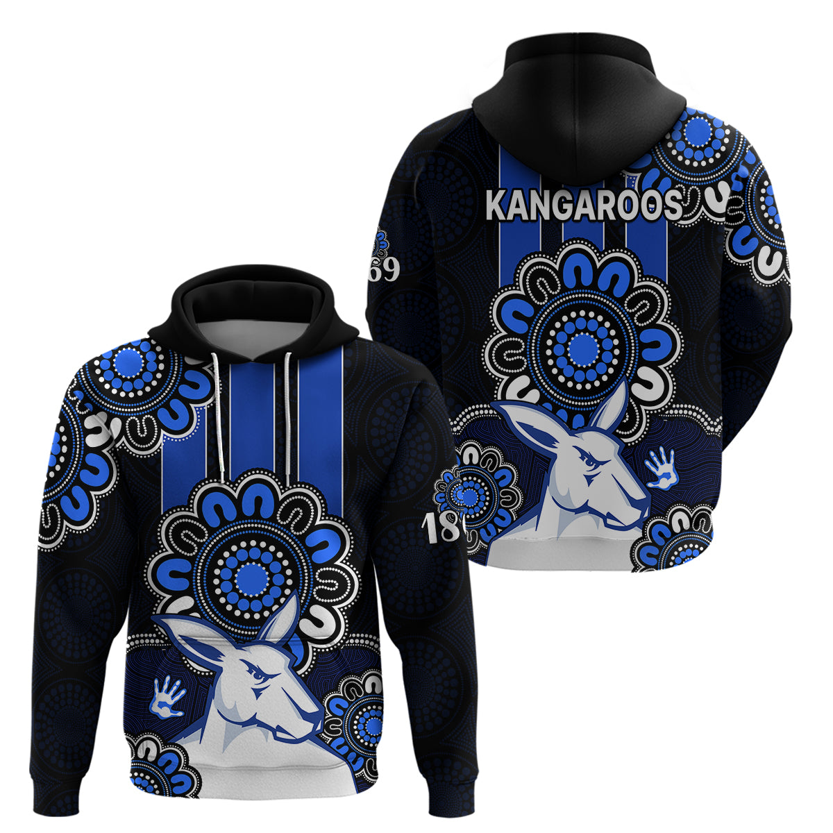 AFL North Melbourne Kangaroos 1869  Aboriginal Hoodie LT9 - Vibe Hoodie Shop