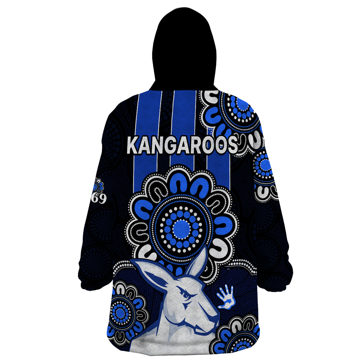 AFL North Melbourne Kangaroos 1869  Aboriginal Wearable Blanket Hoodie - Vibe Hoodie Shop