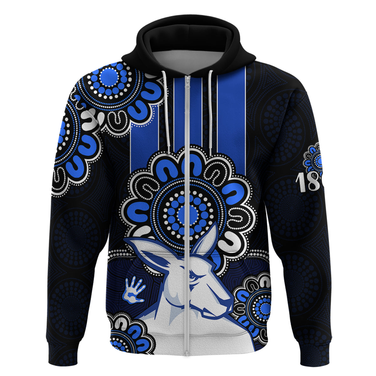 (Custom Personalised) AFL North Melbourne Kangaroos 1869  Aboriginal Hoodie LT9 - Vibe Hoodie Shop