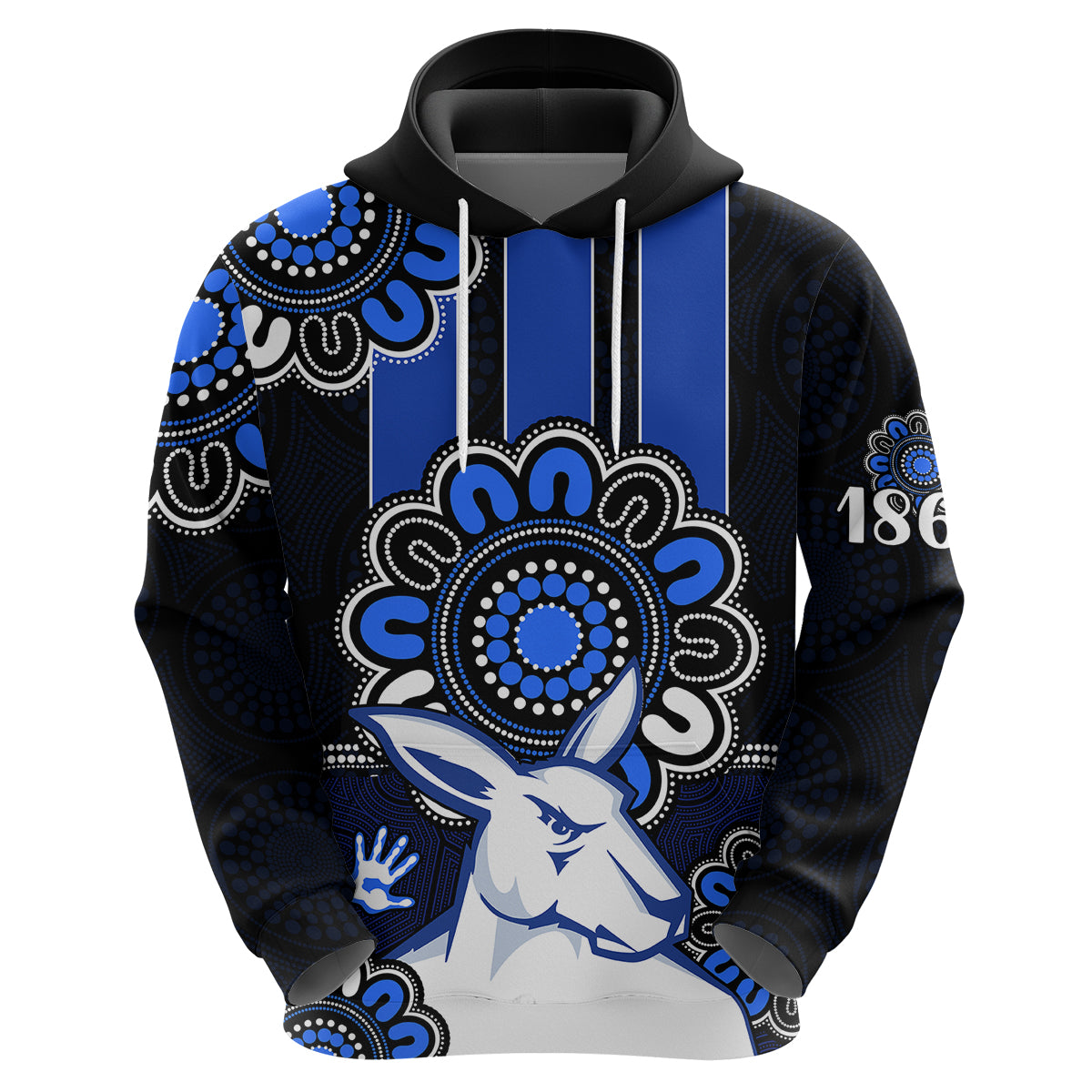 (Custom Personalised) AFL North Melbourne Kangaroos 1869  Aboriginal Hoodie LT9 - Vibe Hoodie Shop