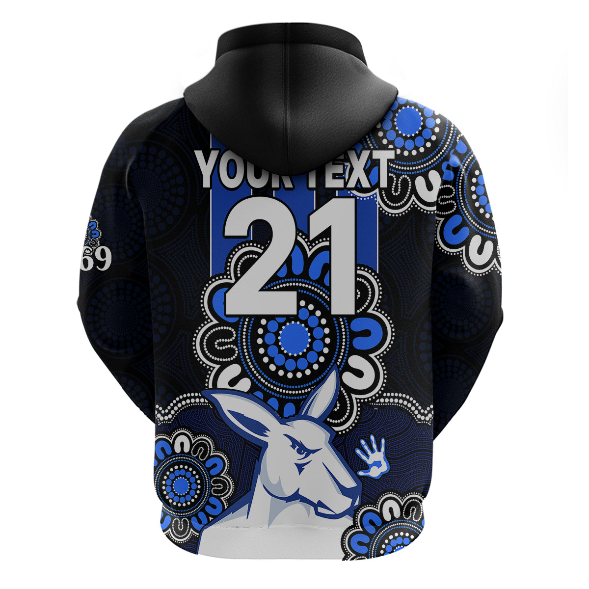 (Custom Personalised) AFL North Melbourne Kangaroos 1869  Aboriginal Hoodie LT9 - Vibe Hoodie Shop