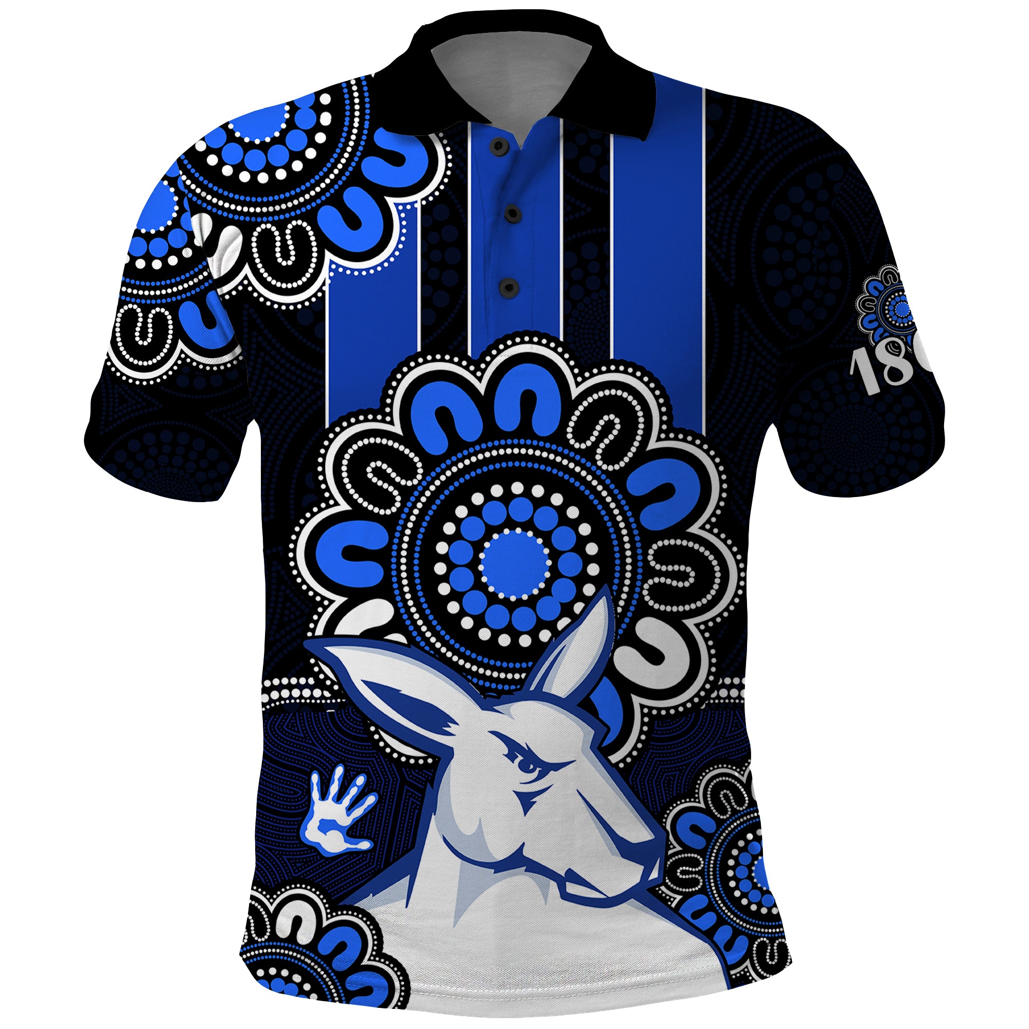 (Custom Personalised) AFL North Melbourne Kangaroos 1869  Aboriginal Polo Shirt LT9 - Vibe Hoodie Shop