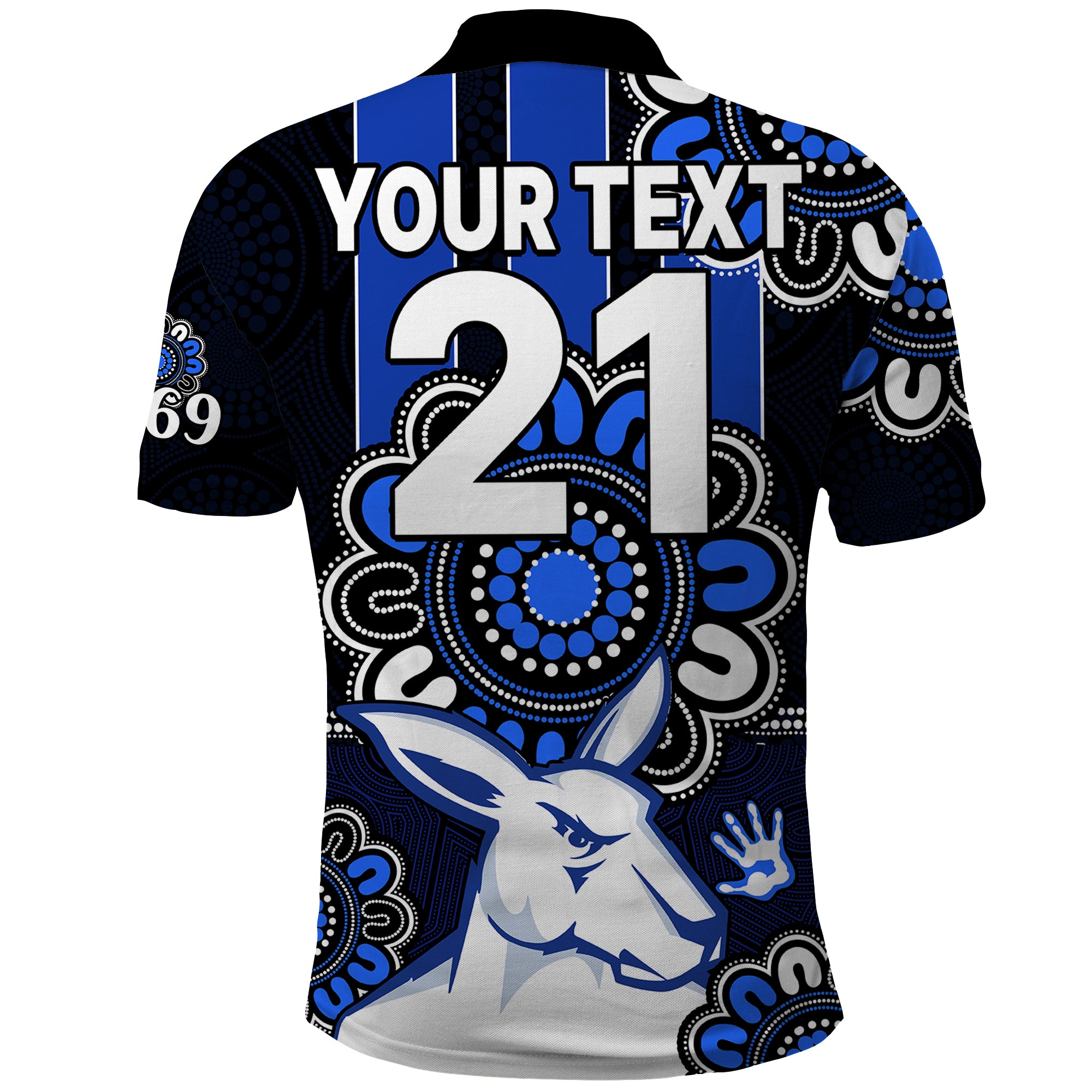 (Custom Personalised) AFL North Melbourne Kangaroos 1869  Aboriginal Polo Shirt LT9 - Vibe Hoodie Shop