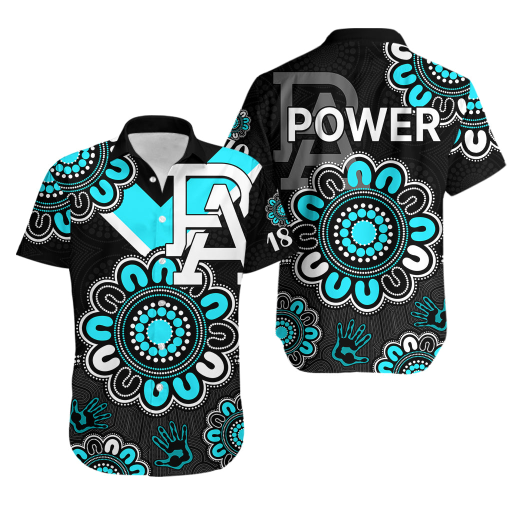 AFL Port Adelaide Power 1870 Aboriginal Hawaiian Shirt - Vibe Hoodie Shop