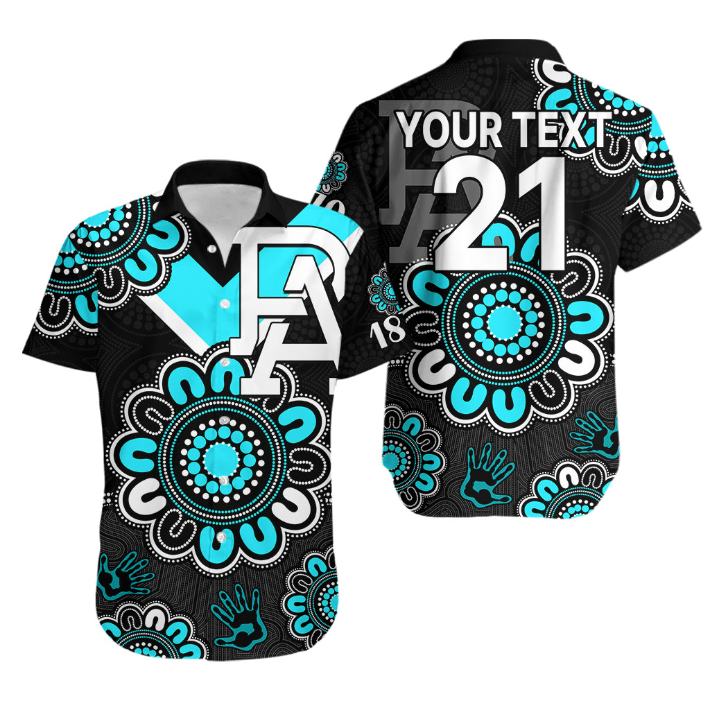(Custom Personalised) AFL Port Adelaide Power 1870 Aboriginal Hawaiian Shirt - Vibe Hoodie Shop