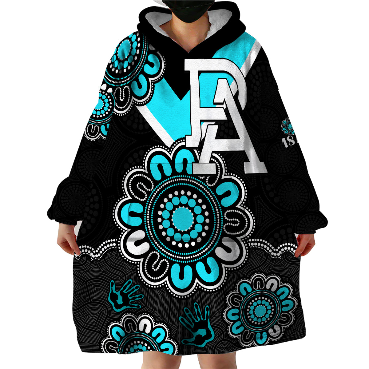 (Custom Personalised) AFL Port Adelaide Power 1870 Aboriginal Wearable Blanket Hoodie - Vibe Hoodie Shop