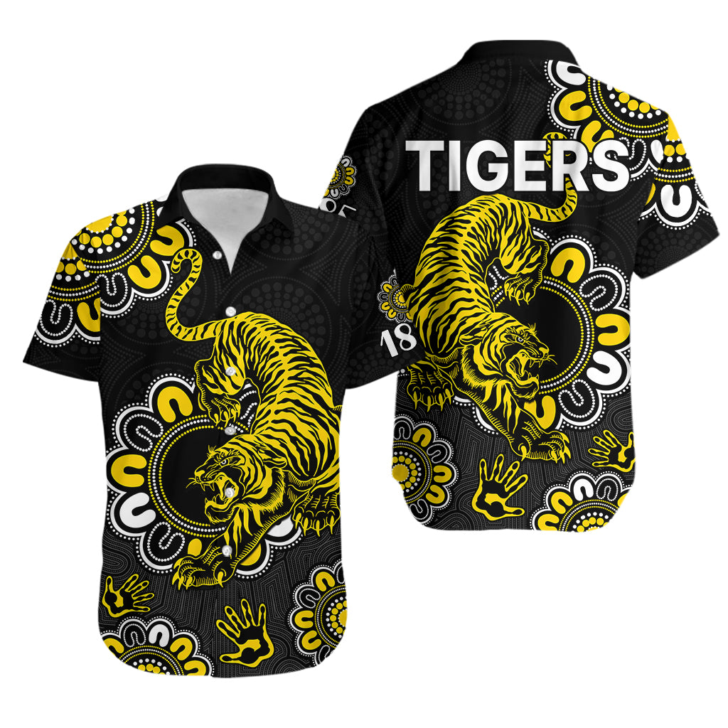 AFL Richmond Tigers 1885 Aboriginal Hawaiian Shirt - Vibe Hoodie Shop
