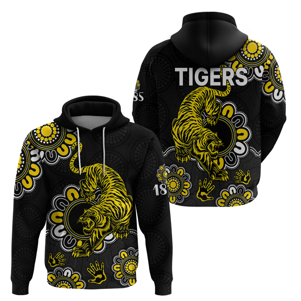 AFL Richmond Tigers 1885 Aboriginal Hoodie LT9 - Vibe Hoodie Shop
