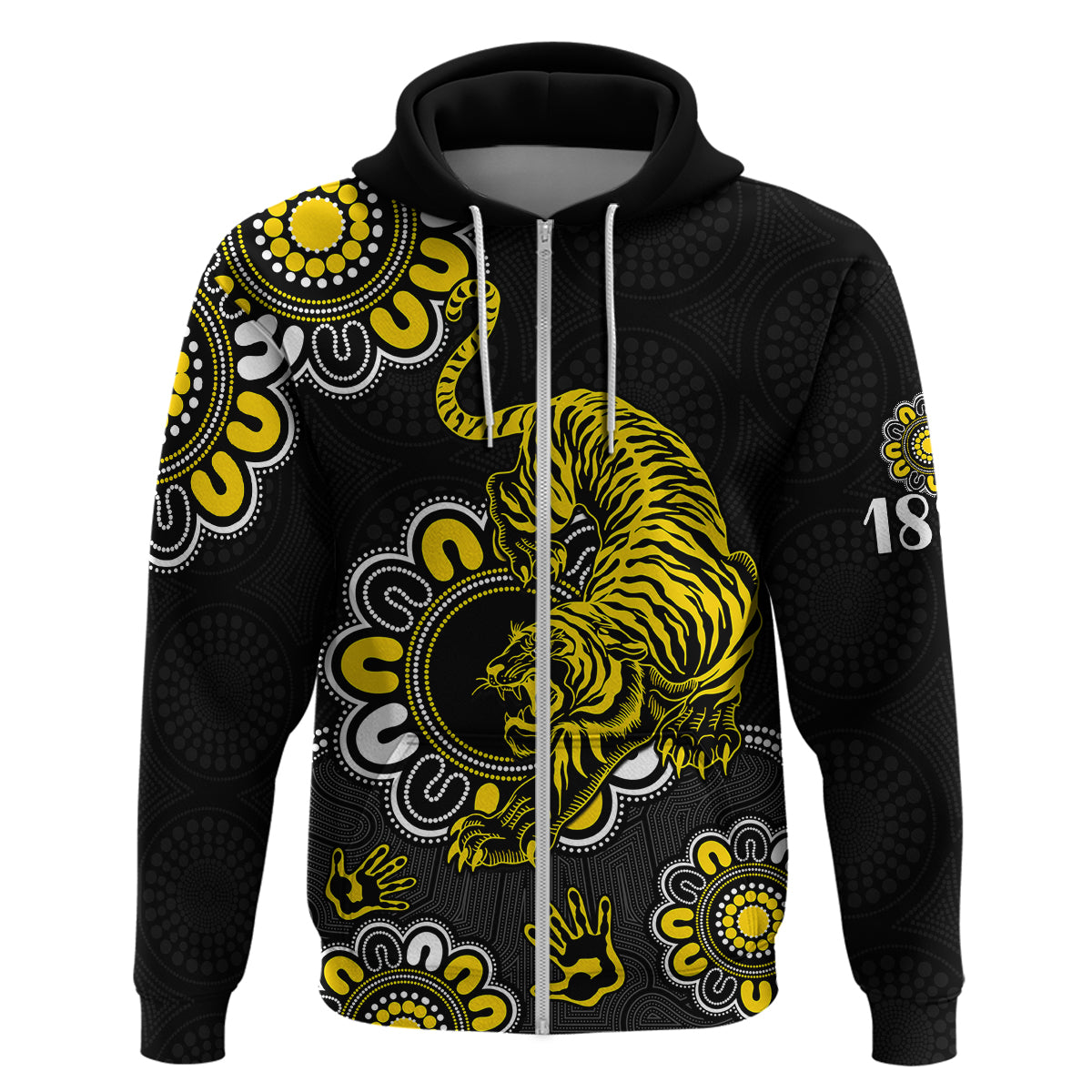 (Custom Personalised) AFL Richmond Tigers 1885 Aboriginal Hoodie LT9 - Vibe Hoodie Shop