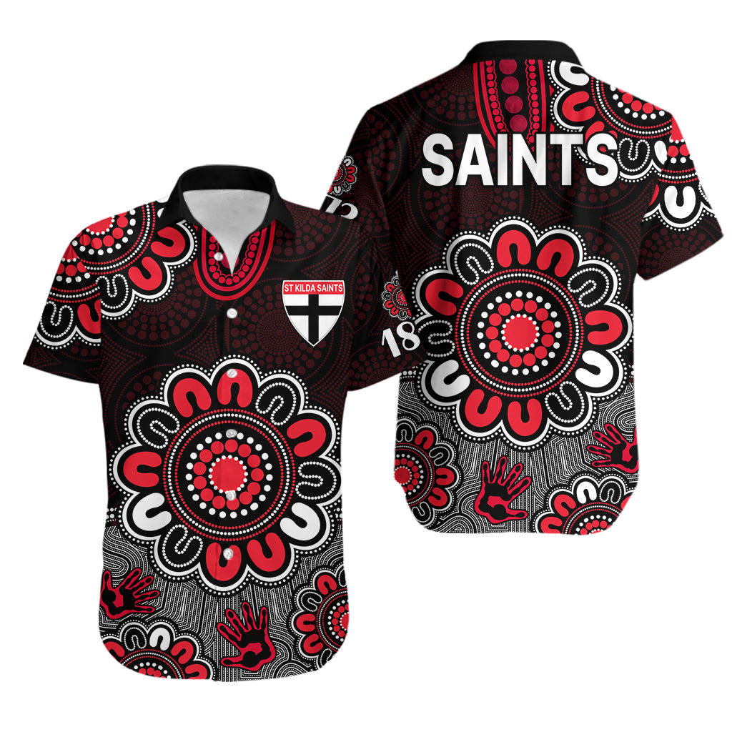 AFL St Kilda Saints 1873 Aboriginal Hawaiian Shirt - Vibe Hoodie Shop