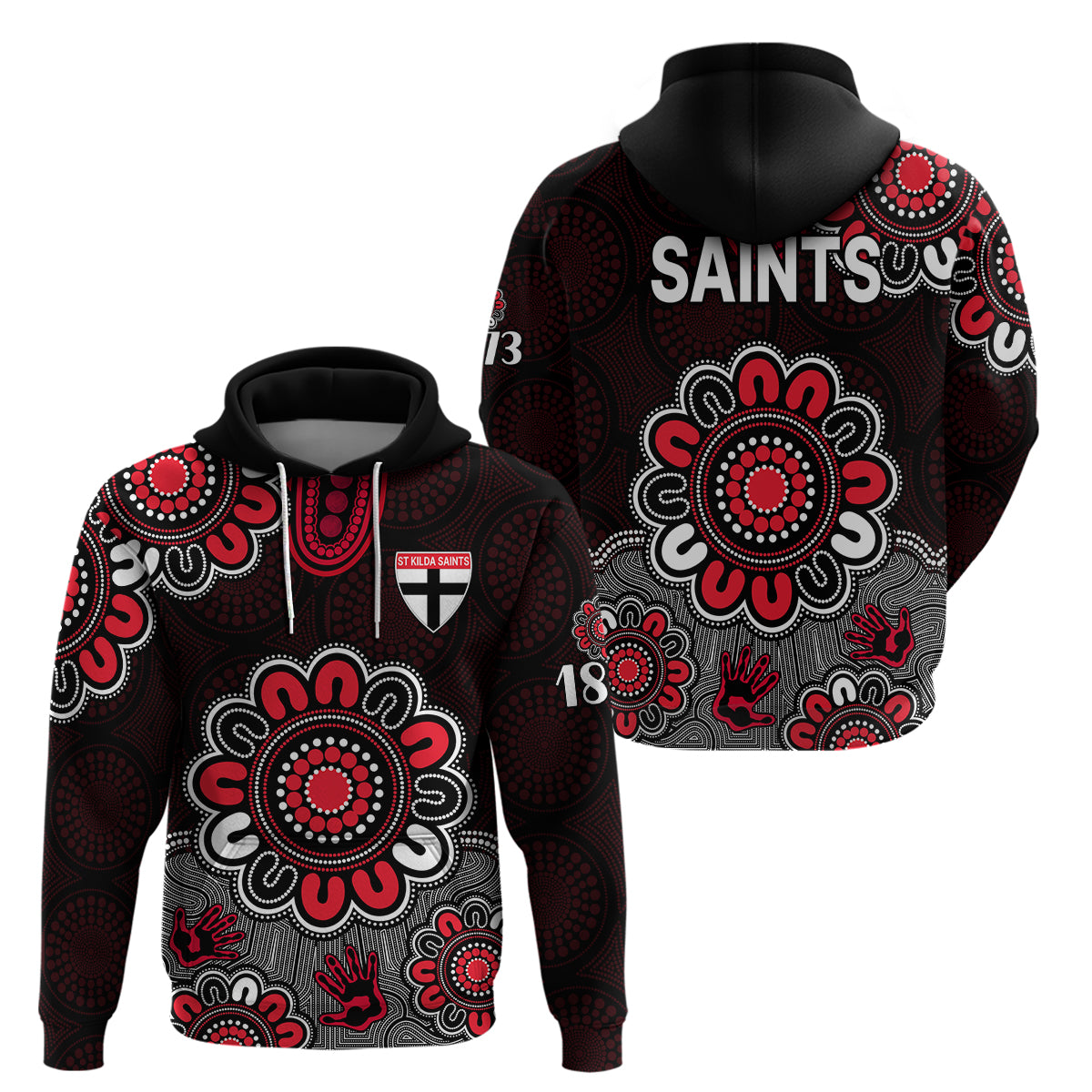 AFL St Kilda Saints 1873 Aboriginal Hoodie LT9 - Vibe Hoodie Shop