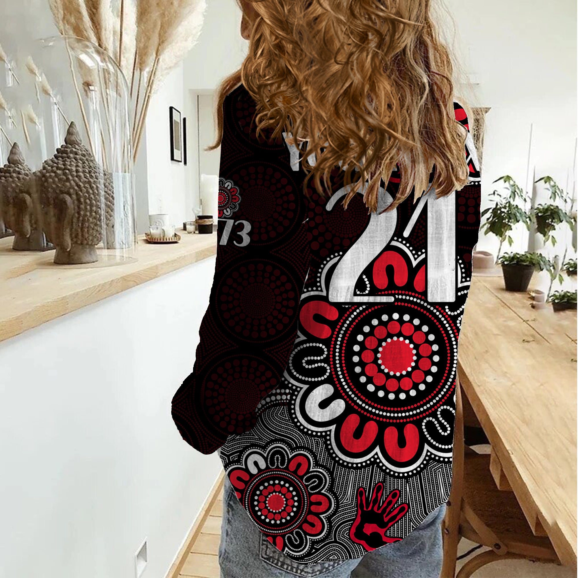 (Custom Personalised) AFL St Kilda Saints 1873 Aboriginal Women Casual Shirt - Vibe Hoodie Shop