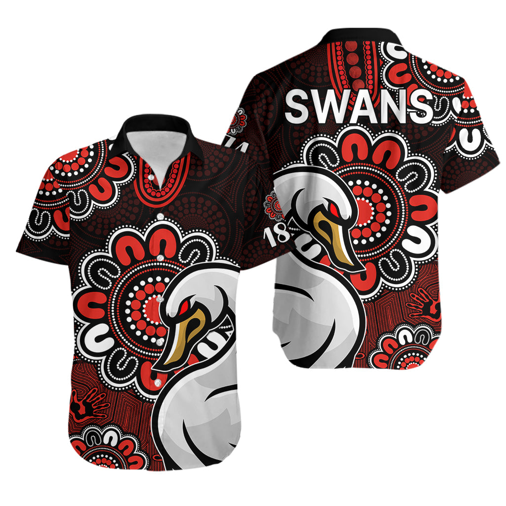AFL Sydney Swans 1874 Aboriginal Hawaiian Shirt - Vibe Hoodie Shop