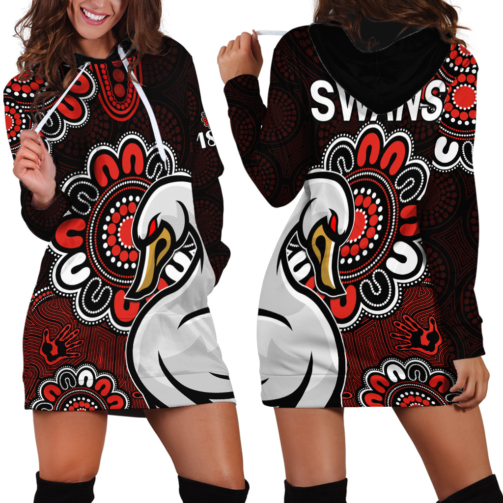 AFL Sydney Swans 1874 Aboriginal Hoodie Dress - Vibe Hoodie Shop