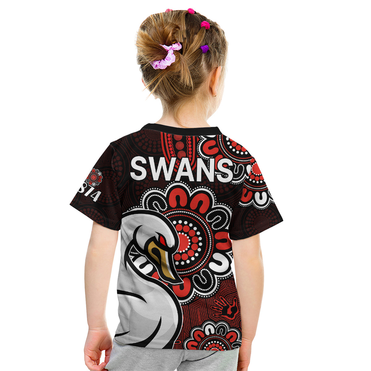 AFL Sydney Swans 1874 Aboriginal Kid T Shirt - Vibe Hoodie Shop