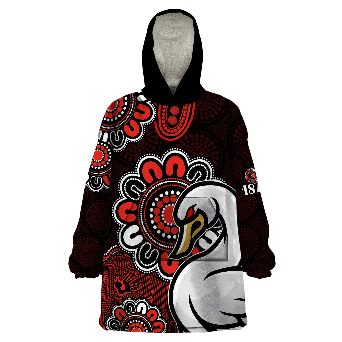 AFL Sydney Swans 1874 Aboriginal Wearable Blanket Hoodie - Vibe Hoodie Shop