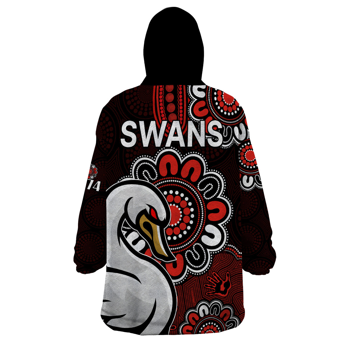 AFL Sydney Swans 1874 Aboriginal Wearable Blanket Hoodie - Vibe Hoodie Shop