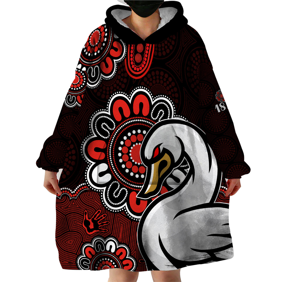 AFL Sydney Swans 1874 Aboriginal Wearable Blanket Hoodie - Vibe Hoodie Shop