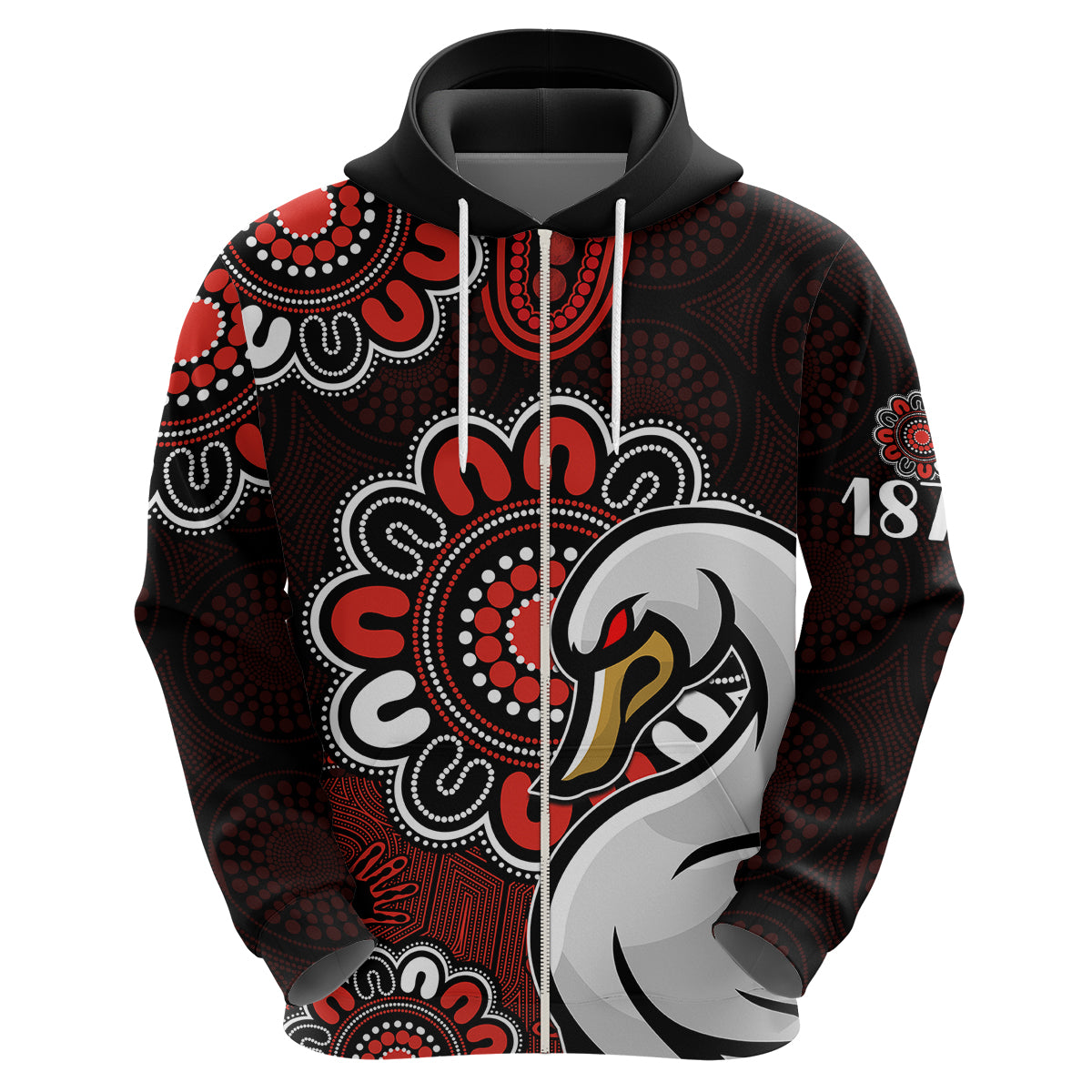 (Custom Personalised) AFL Sydney Swans 1874 Aboriginal Hoodie LT9 - Vibe Hoodie Shop