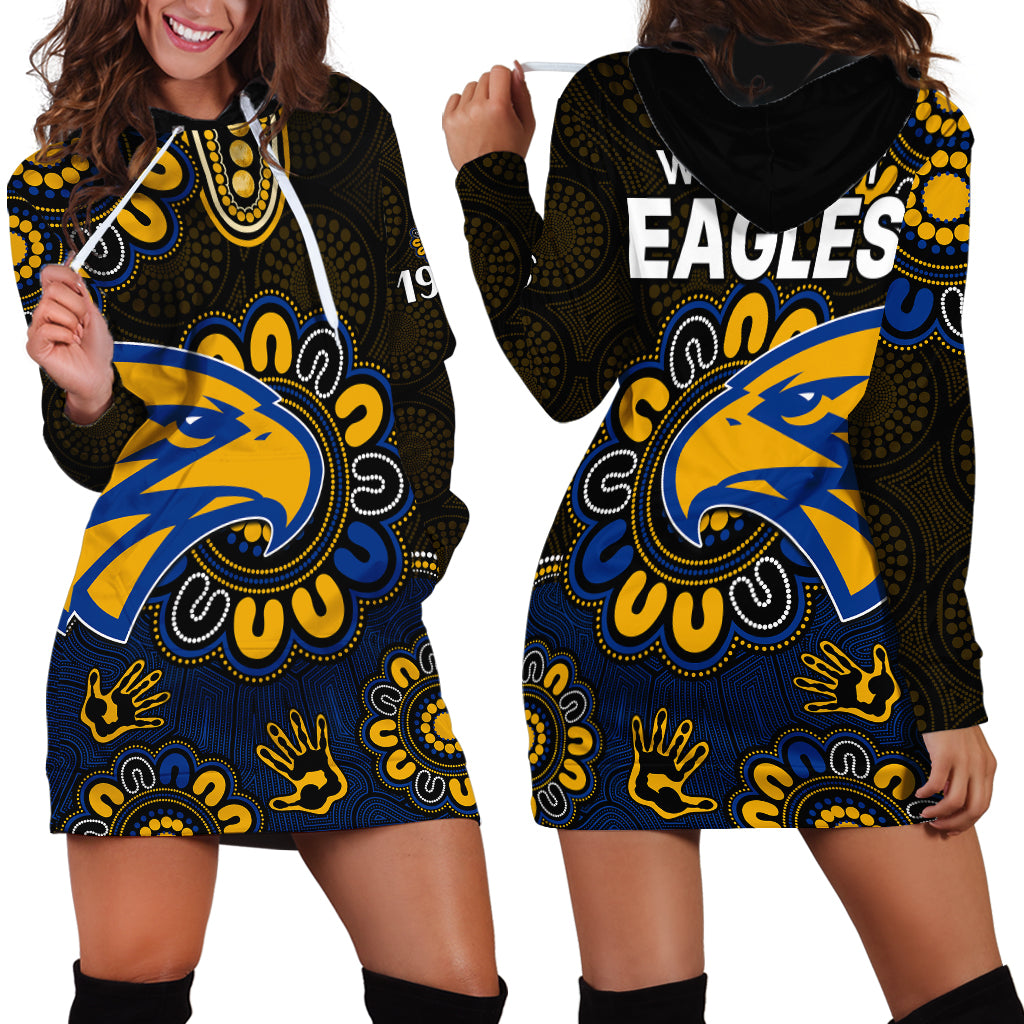 AFL West Coast Eagles 1986 Aboriginal Hoodie Dress - Vibe Hoodie Shop