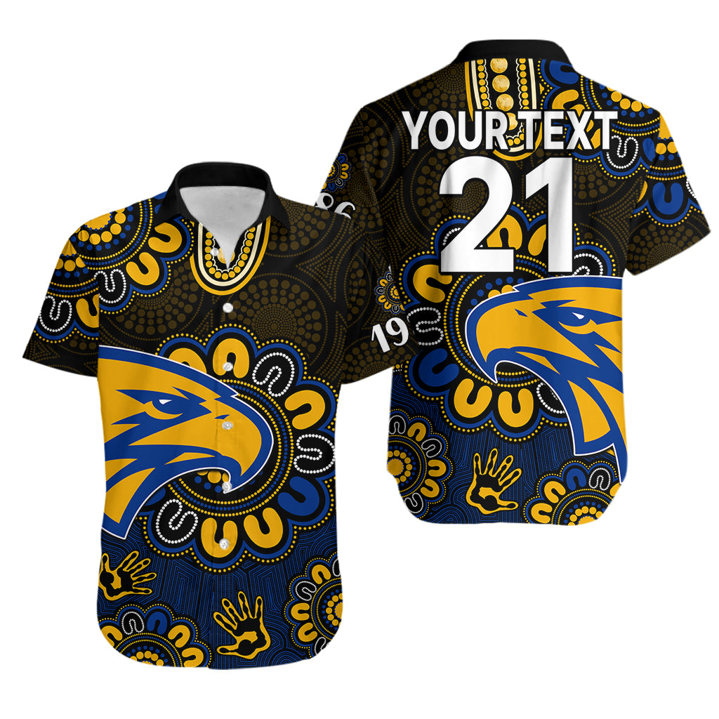 (Custom Personalised) AFL West Coast Eagles 1986 Aboriginal Hawaiian Shirt - Vibe Hoodie Shop