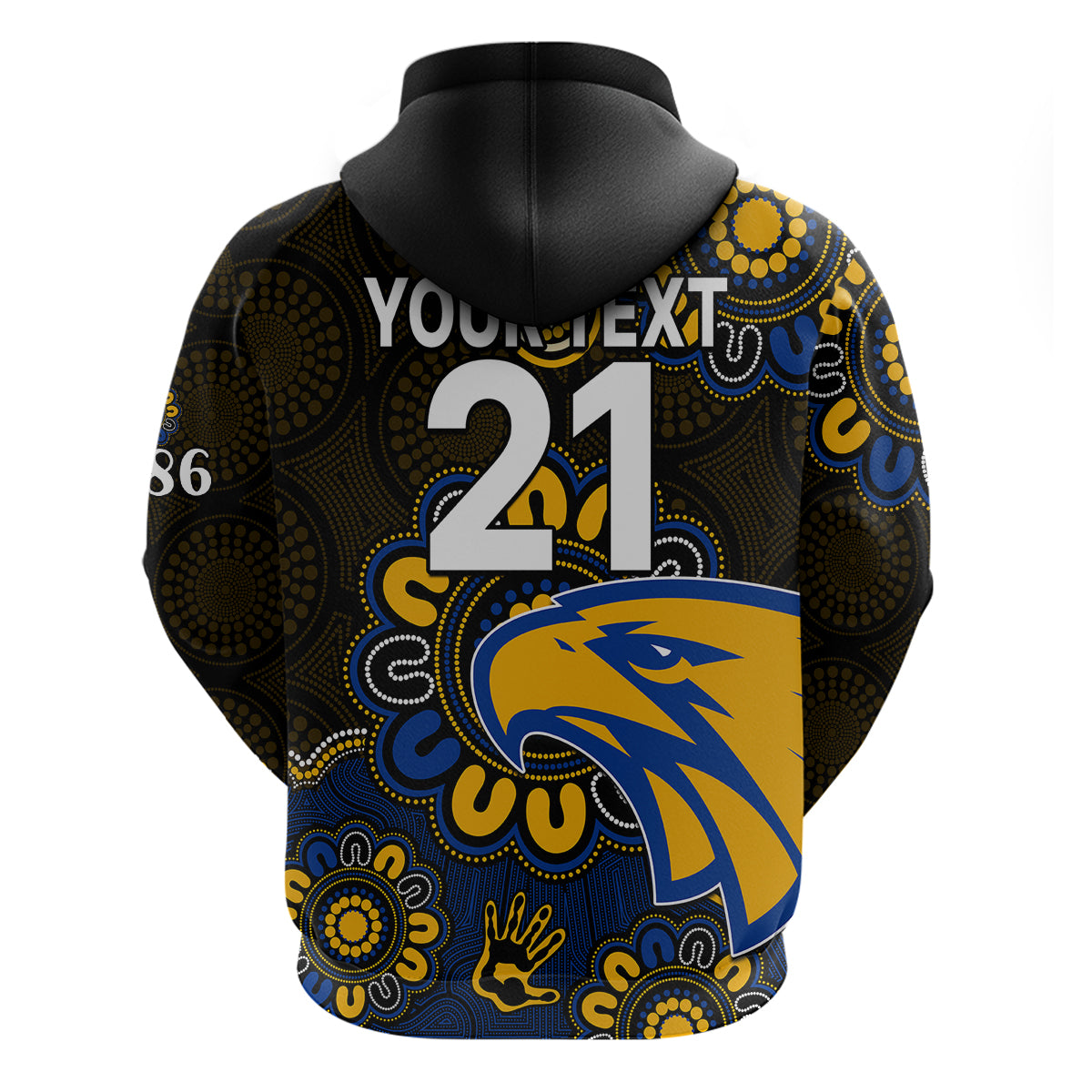 (Custom Personalised) AFL West Coast Eagles 1986 Aboriginal Hoodie LT9 - Vibe Hoodie Shop