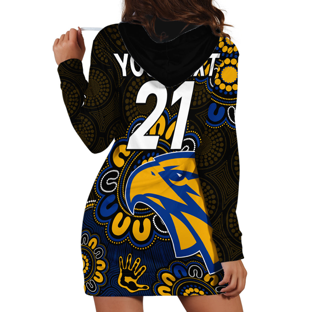 (Custom Personalised) AFL West Coast Eagles 1986 Aboriginal Hoodie Dress - Vibe Hoodie Shop