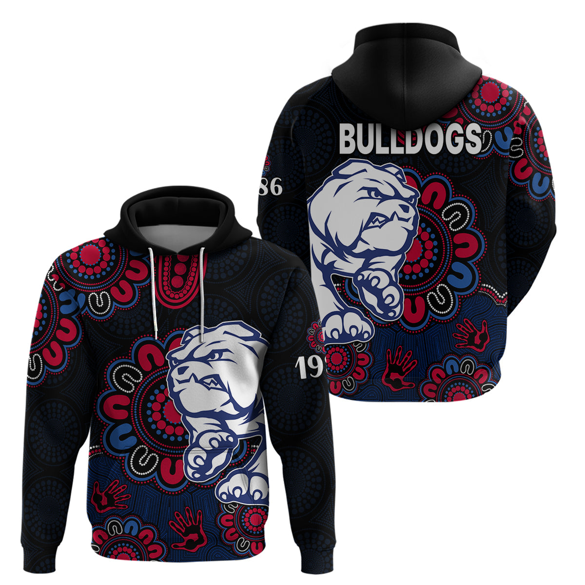 AFL Western Bulldogs Dogs 1877 Aboriginal Hoodie LT9 - Vibe Hoodie Shop