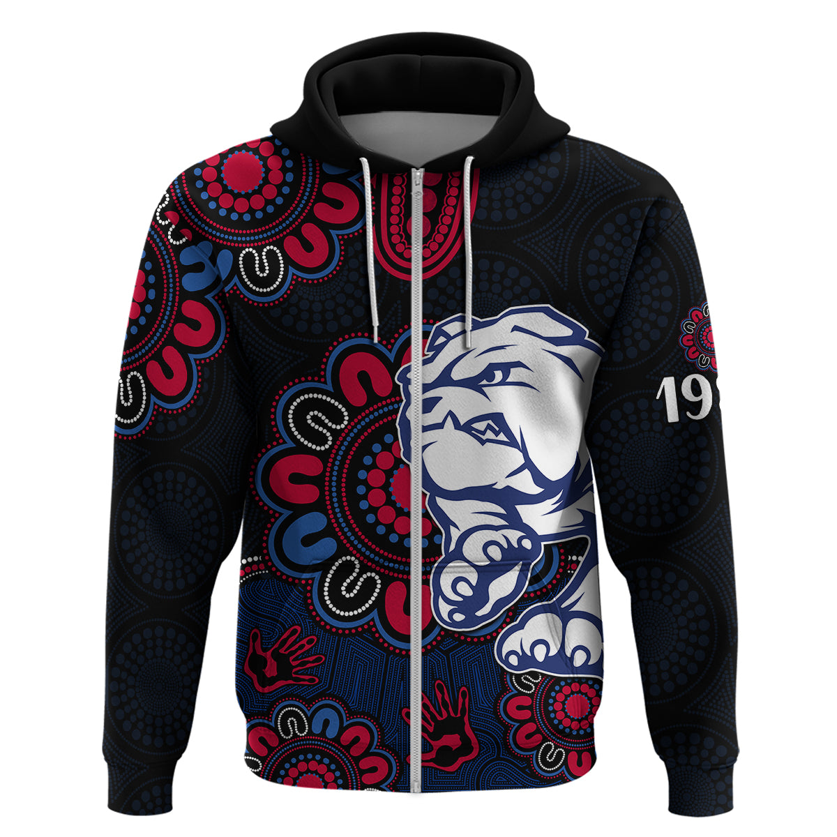 AFL Western Bulldogs Dogs 1877 Aboriginal Hoodie LT9 - Vibe Hoodie Shop