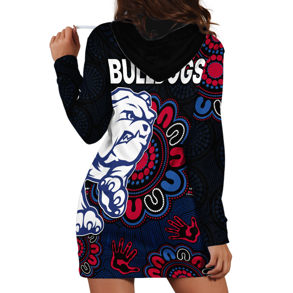 AFL Western Bulldogs Dogs 1877 Aboriginal Hoodie Dress - Vibe Hoodie Shop