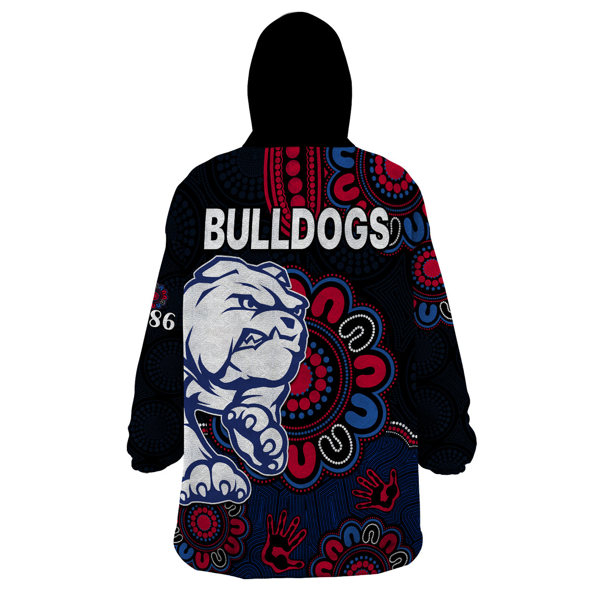 AFL Western Bulldogs Dogs 1877 Aboriginal Wearable Blanket Hoodie - Vibe Hoodie Shop