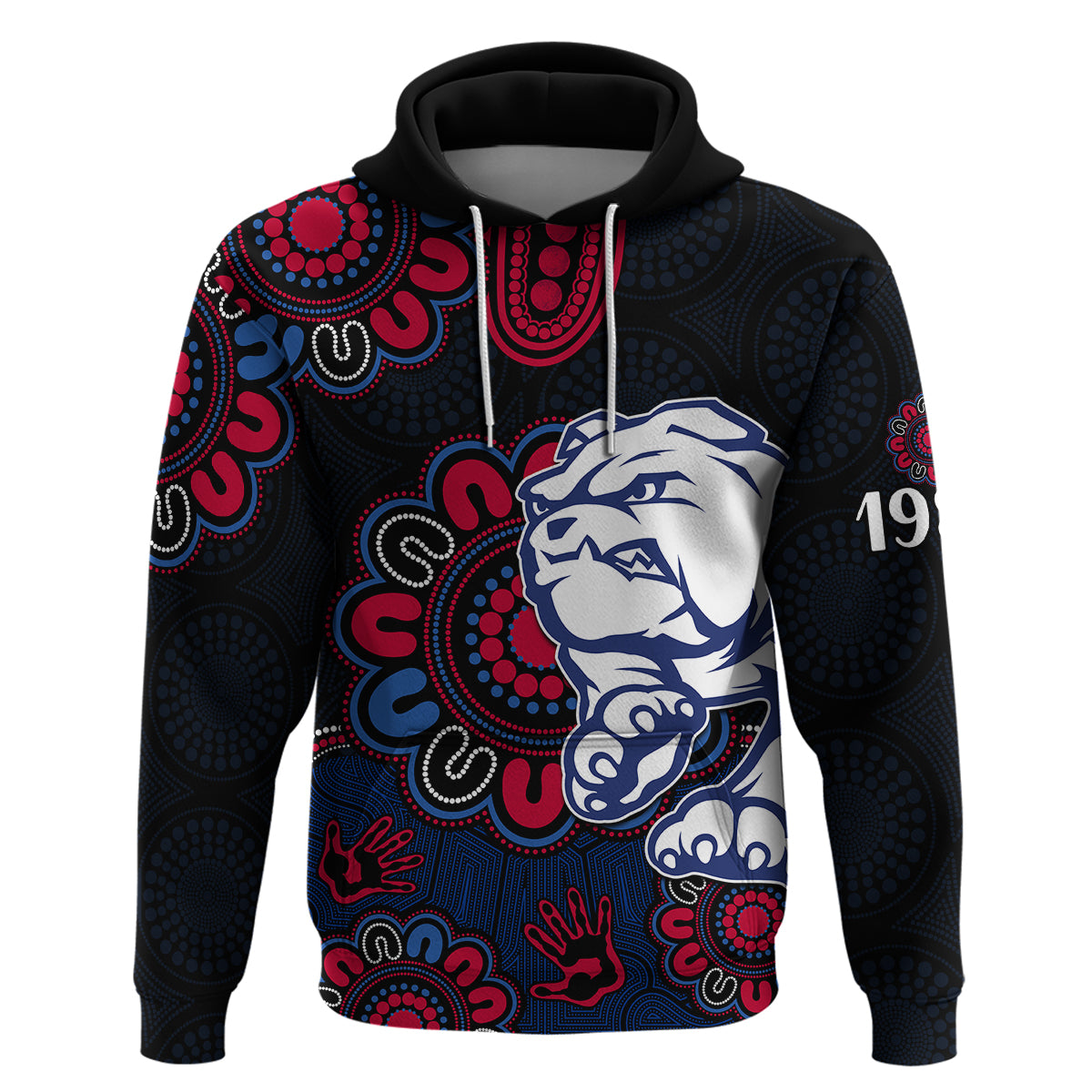 (Custom Personalised) AFL Western Bulldogs Dogs 1877 Aboriginal Hoodie LT9 - Vibe Hoodie Shop