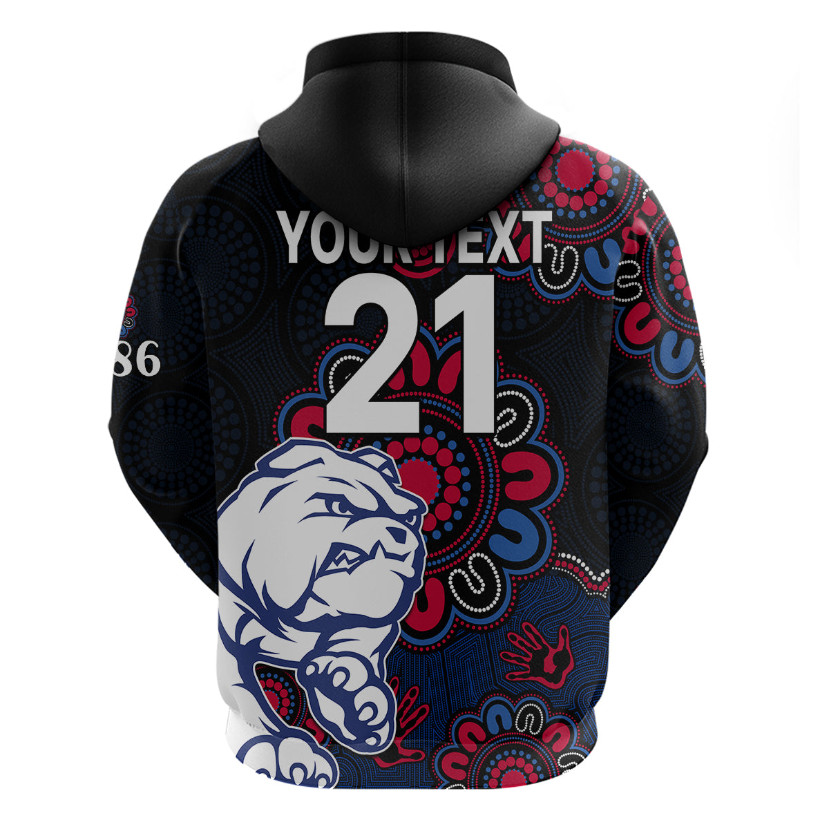 (Custom Personalised) AFL Western Bulldogs Dogs 1877 Aboriginal Hoodie LT9 - Vibe Hoodie Shop